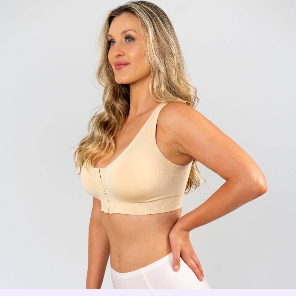 Soutien-gorge à fermeture frontale blanc